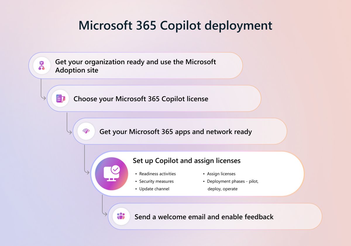 Microsoft 365 Business Standard Copilot deployment steps from license to setup