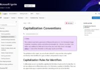 Microsoft Learn capitalization conventions page for .NET identifiers