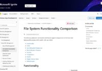 Microsoft Learn file system functionality comparison page for NTFS, exFAT, UDF and FAT32