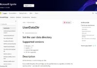 Microsoft Learn policy page for the Edge UserDataDir user data directory setting