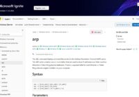 Microsoft Learn reference page for the arp command and its syntax