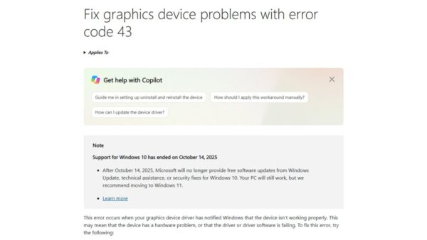 How to fix “Windows has stopped this device” Code 43 errors in Windows