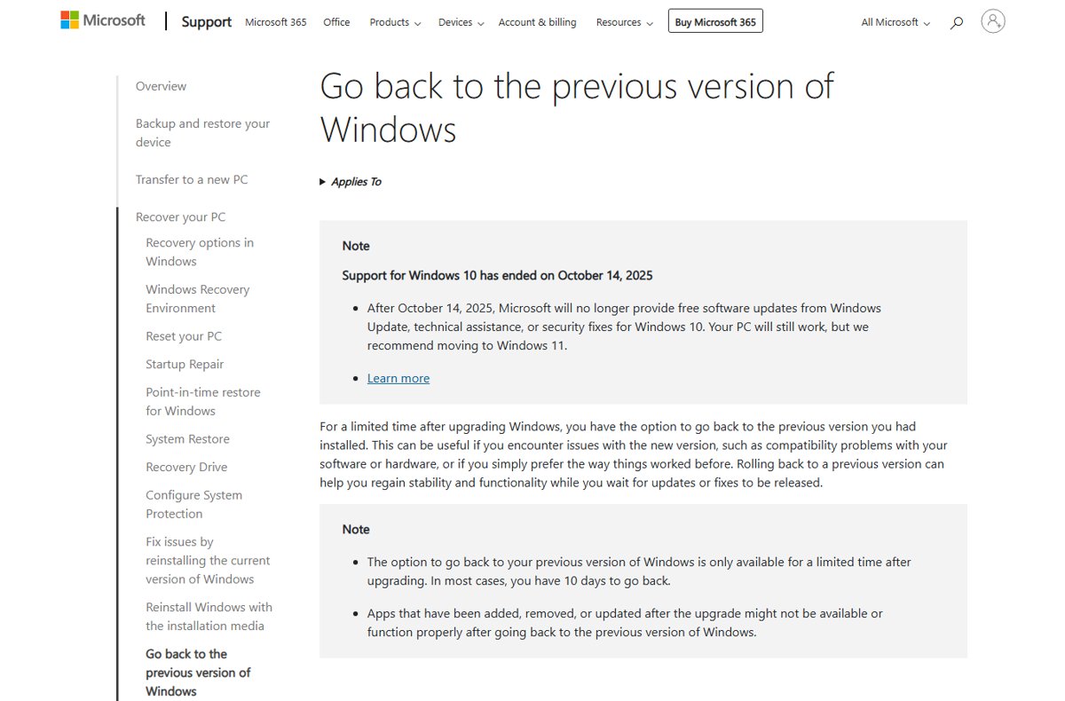 Microsoft Support page for updating apps and games in Microsoft Store