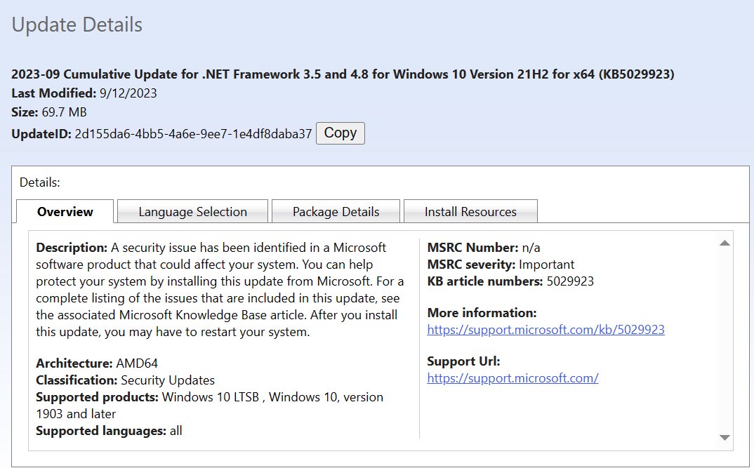 Microsoft Update Catalog: Download, Save and Install Windows Updates offline