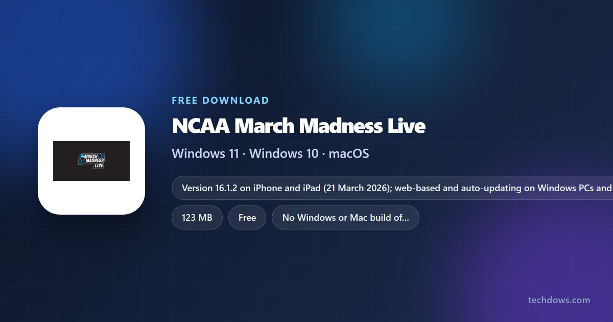 NCAA March Madness Live size, price and supported devices
