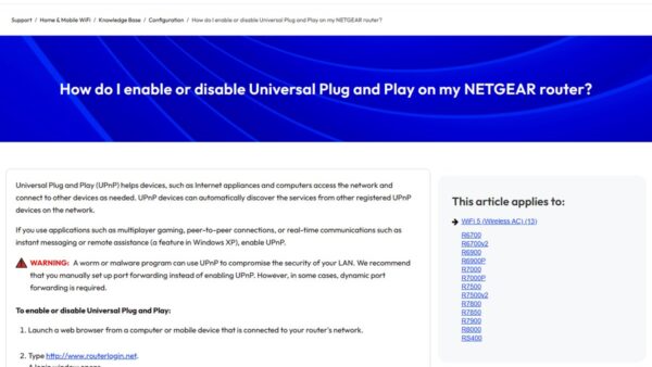 How to enable UPnP ‘Universal Plug n Play’?