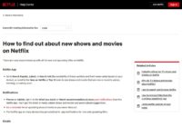 Netflix Help Center article on finding new shows and movies
