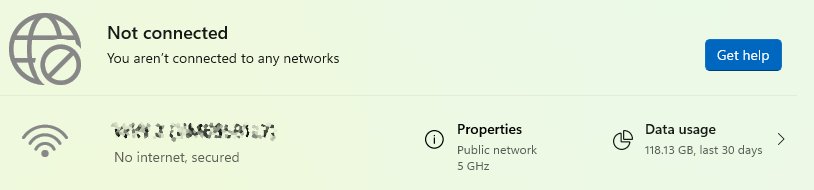 Network & Internet Settings in Windows 11