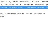Network capture of a TFTP transfer of wdsnbp.com to a PXE client