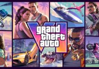 Official Grand Theft Auto VI key art with a collage of characters and vehicles