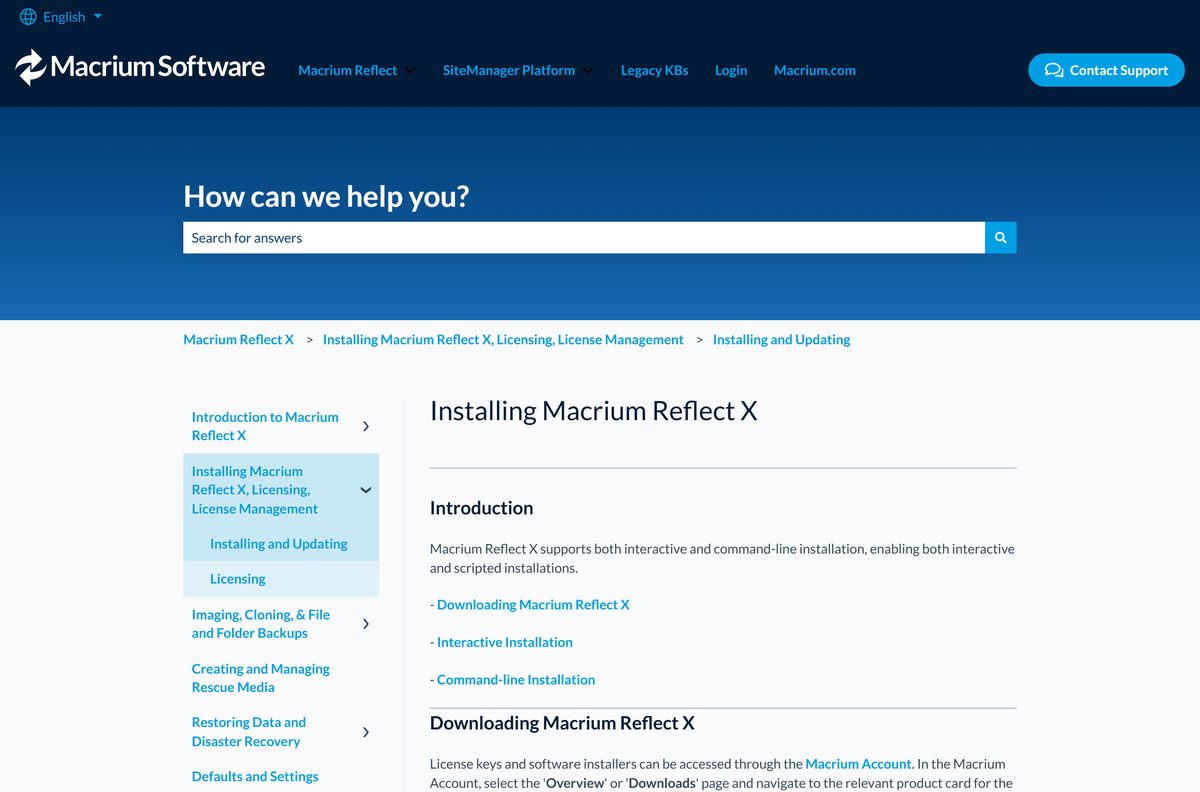 Macrium Reflect X installation guide with Custom Setup options