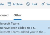 Outlook on the web inbox with Focused and Other tabs and the Filter menu