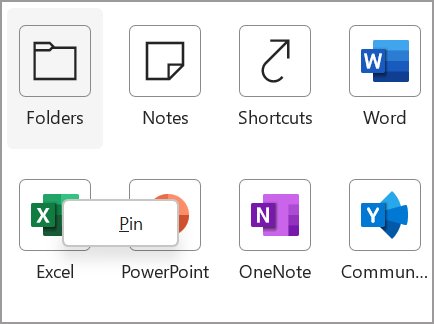 Outlook reset navpane removes pins, so re-pin apps from the right-click menu