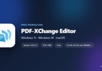 PDF-XChange Editor download card with version, price and supported Windows
