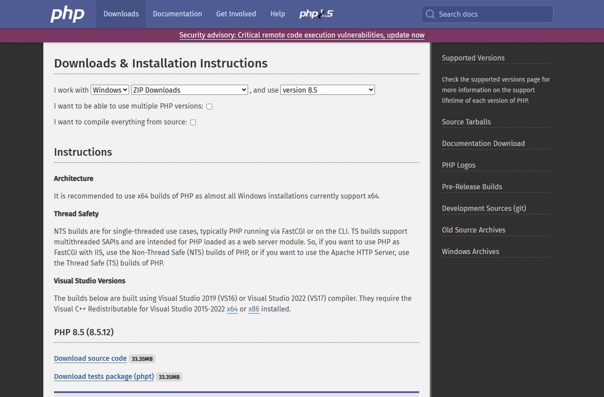 PHP 8.5.12 download for Windows and list of all changes