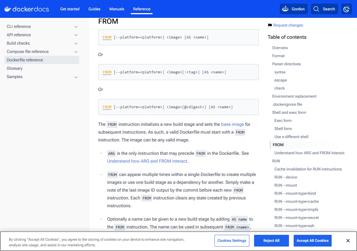 PHP Docker image base set by the Dockerfile FROM instruction syntax
