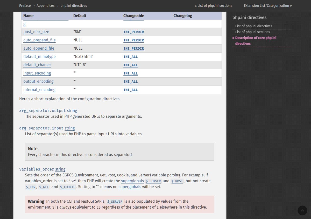 PHP vulnerability mitigation post_max_size default of 8M in php.ini directives
