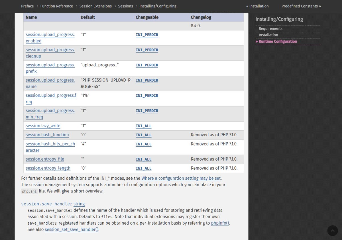 PHP vulnerability mitigation session.upload_progress.enabled setting in the session manual