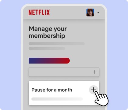 Pause Netflix instead of cancelling with the Pause for a month option