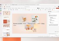 PowerPoint for the web open in a browser with slides and Copilot pane