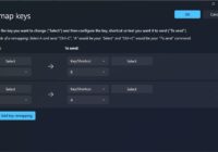 PowerToys Keyboard Manager Remap keys window with Select and To send columns
