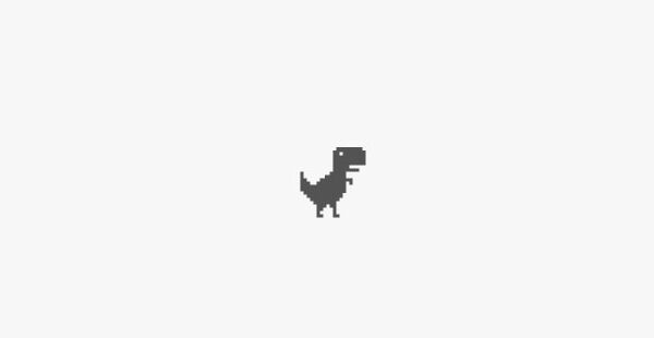Press Space to start Chrome Dino game