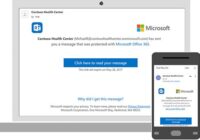 Protected email notice with a Click here to read your message button