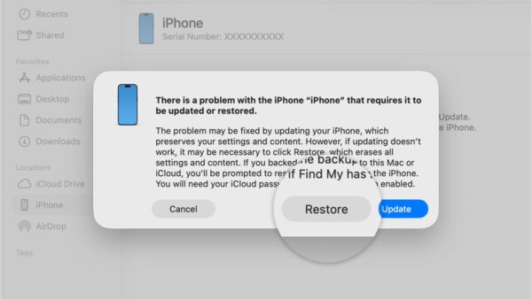 Receiving error code 1109 when restoring iPhone 11: how to fix it