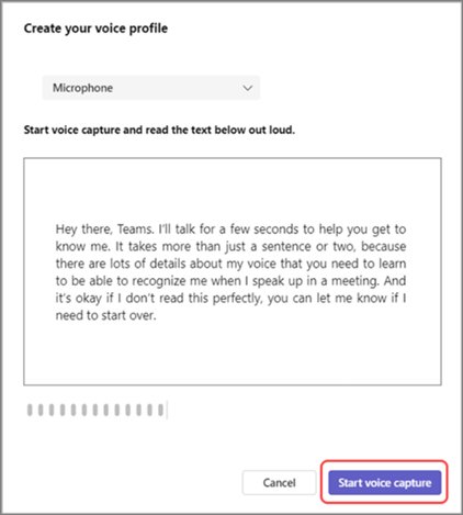 Reduce mic echo in Teams by creating a voice profile for voice isolation