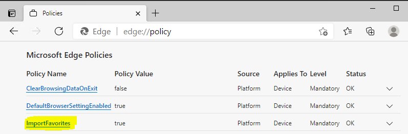 Refresh Edge group policy and check applied values on edge://policy