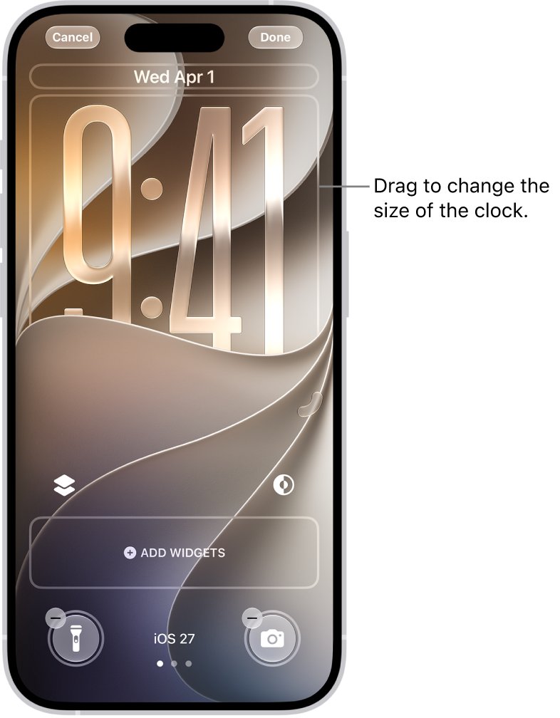 Remove a weather widget from the iPhone Lock Screen in Customize mode