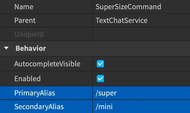 Roblox Studio Properties window with PrimaryAlias and SecondaryAlias fields highlighted