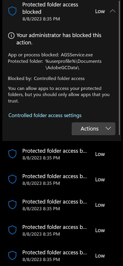 Rockstar Games Launcher blocked by Controlled folder access in Protection history