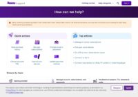 Roku Support home page with quick actions and top articles