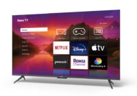 Roku TV home screen with Live TV and Roku Channel tiles