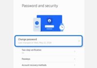 Samsung account Password and security page listing Two-step verification and Passkeys