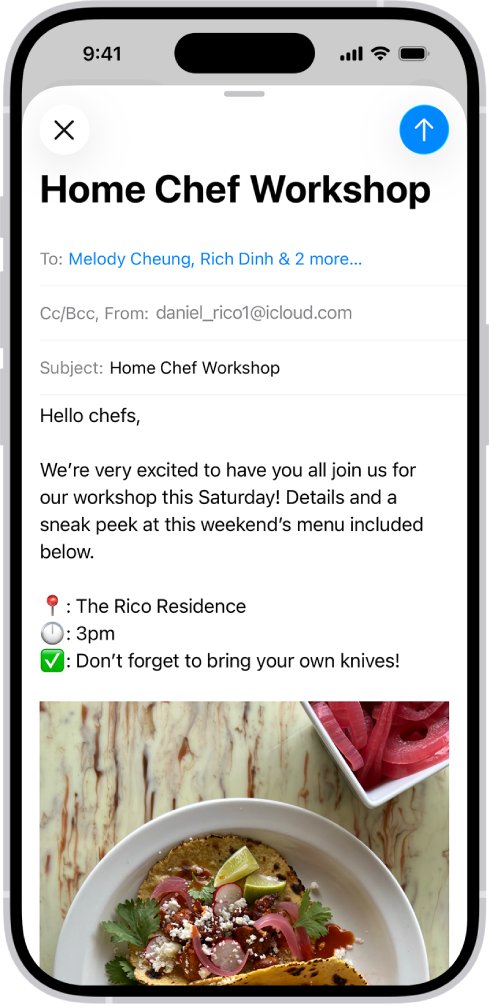 Send email from a second iCloud address with the iPhone Mail From field