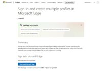 Sign in and create multiple profiles in Microsoft Edge