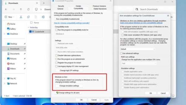 Snapdragon Windows laptop: fix app compatibility (ARM fix)
