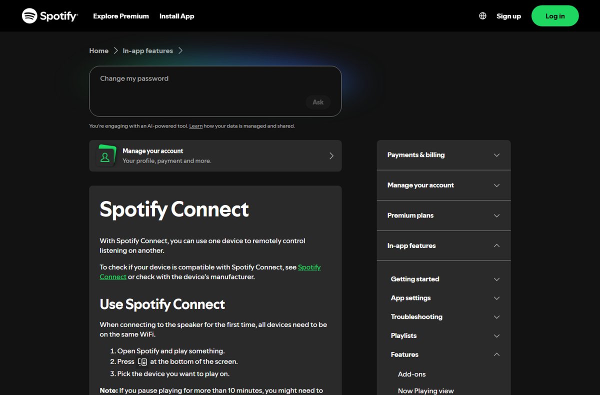 Spotify Connect steps to control Spotify on a computer from a phone