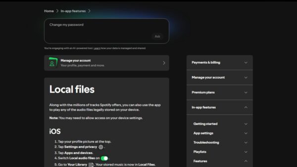 How to show local files in the Spotify desktop app