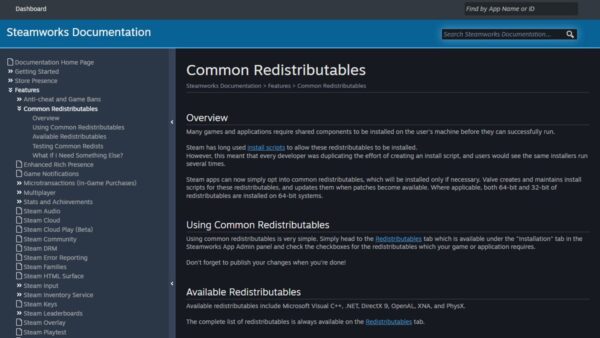 A simple guide to Steam and Steamworks Common Redistributables