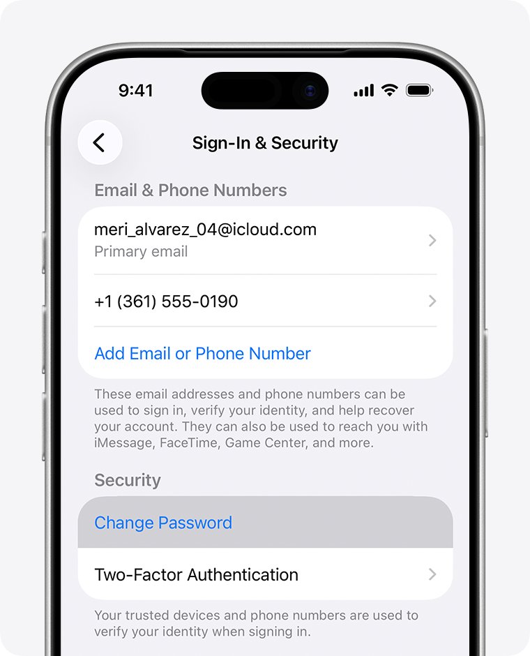 Stop iPhone asking for password by changing it in Sign-In & Security