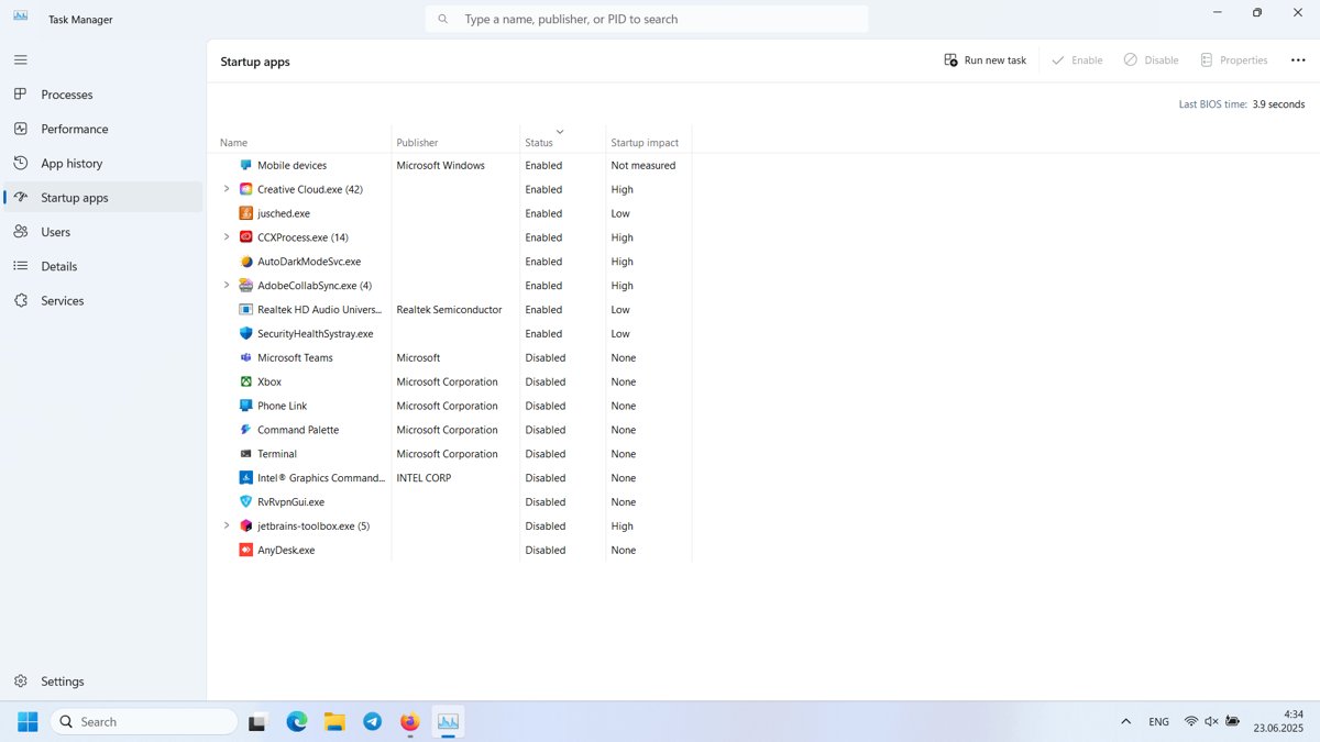 Stop unnecessary RAM usage from startup apps in Task Manager's Startup apps tab