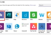 Teams Add a tab dialog with the Polls app highlighted