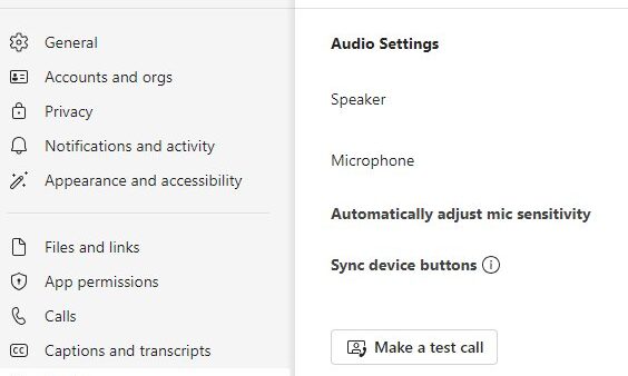 How to do a test call on Teams