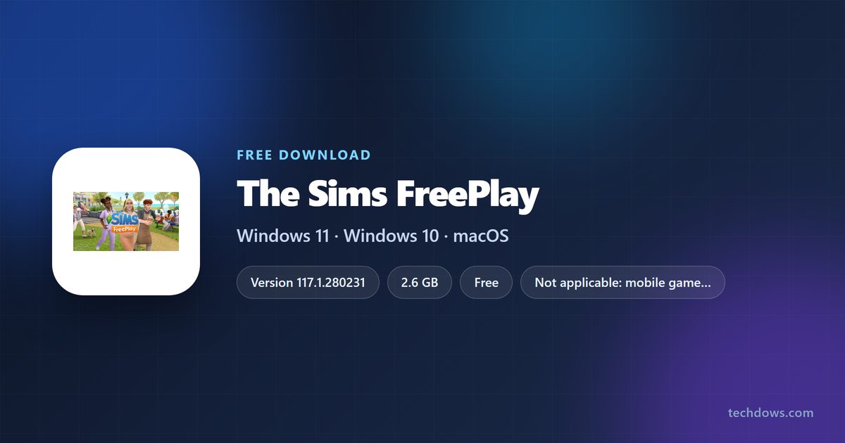 The Sims FreePlay price, size and supported devices at a glance