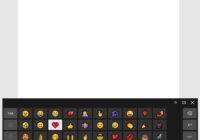 Touch keyboard emoji view inserting emoji into a document