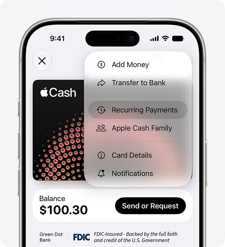 Transfer Apple Pay money to a bank account from the Apple Cash More menu