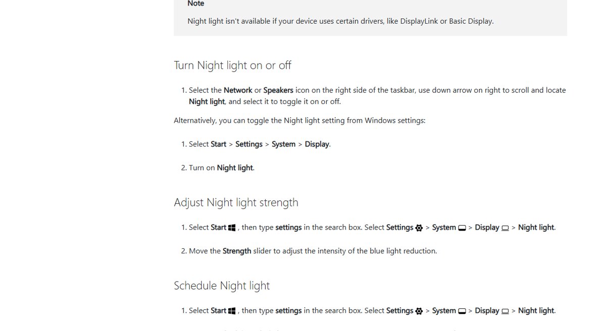 Turn Night light on or off from the taskbar quick settings in Windows